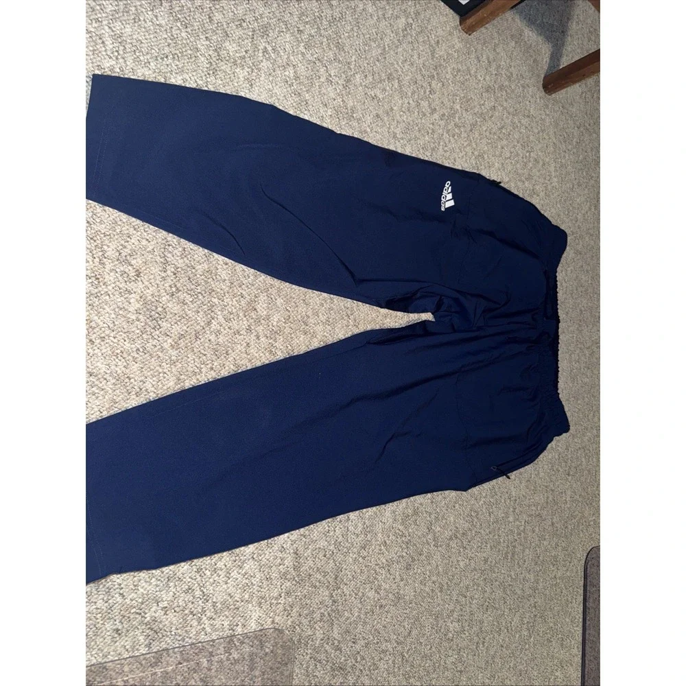 Mens Navy Adidas 38 X 27 Joggers Nice!